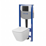 Cersanit WC-komplekt S701-777 koos raamiga + BL-matte must nupp