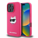 Karl Lagerfeld KLHMP16XSCHPPLF iPhone 16 Pro Max 6.9" fuksja/fuusia kvakaane Silikoonist Choupette Head Print MagSafe