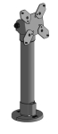 Ergonomic Solutions Old VESA 75/100 Pole Mount, Top Screen Mount - BLACK for