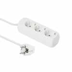 MicroConnect 3-way Schuko Socket 5M White Without ON/OFF Switch, with