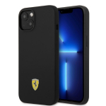 FERRARI FEHMSIP14SBK iPhone 14 / 15 / 13 6.1" tarny/must hardcase Silikoon metallist logo Magsafe