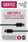 GRATEQ 85060QC USB kabel USB 2.0 1 m USB C Must```