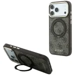 GUESS Ring Stand 360 4G Classic Logo MagSafe-kinnitusga lemik iPhone 18 Pro / 17 Pro Pro kahvli, pruun