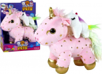 LEAN Toys Unicorn Plush Sleeping Animal Lullaby Pink With Stars Set
