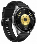 Huawei WATCH GT6 3,73 cm (1,47") AMOLED 46 mm Digitaalne 466 x 466 pikslit Puutega Ekraan Must GPS (satelliit)