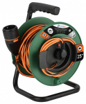 Ilma pistikuga pistikupesa ELECTRALINE, 1 pesa, 25 m, suur sisenemine, 3 x 1,0, H05VV-F, 16A, lukustatav pistikupesa