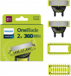 PHILIPS OneBlade QP624/50 360 asenduslabad, 2 tk ja korpusekomplekt (884762450010)