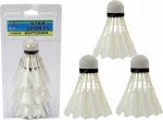 LEAN Toys Set of 3 Badminton Feather Shuttlecocks