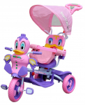RoGer Duck Kids Tricycle With Handle Pink