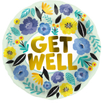 Folat Foil Balloon AND quot;Get well soon AND quot; Flowers 45cm