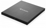 Verbatim Vline CD/DVD kirjutaja USB-C Slimline Must