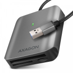 AXAGON Alumiiniumist USB-A 3.2 Gen 1 kiirkaardi lugeja. 3 UHS-II pesa.