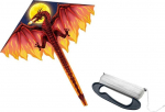 LEAN Toys Large Dragon Kite Red Long Tail 170cm x 130cm