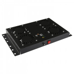Lanview 4 FANS, ANALOG THERMOSTAT CONTROLLED FAN MODULE BLACK