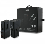 Tumi Reisilaadija adapter 25W USB-C / USB-A + USB-C/USB-C kaabel must