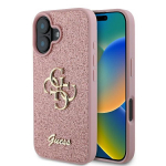 GUESS GUHCP16SHG4SGP iPhone 16 6.1" rowy/pink hardcase Fixed Glitter Big 4G