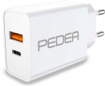 PEDEA Duaalne PD 20W USB A/C valge