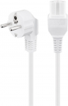 Fuj:tech CEE 7/7 C13 toitejuhe nurgapistikuga, valge, 2 m (JT008-ST3-White-2m)