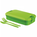Food bowl rectangle with cutlery 1.4L Lunch AND Go green
