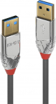 Lindy USB 3.0 kabel, tp A/A, kroomilind, M/M, 5m pikkus