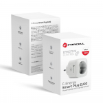 FORCELL F-ENERGY EU02 nutiseadme pistik 230V WiFi-ga, programmeerijaga ja Tuya/Amazon Alexa tugedega valge