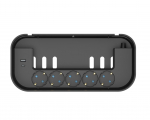 Fuj:tech 5 pistikupesa pikendusjuhtme kast, 1 x USB-A + 1 x USB-C, must (616005-2U4C-black)