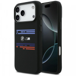 BMW Etui M Silicon Horizontal Line MagSafe do iPhone 17 Pro Max czarny