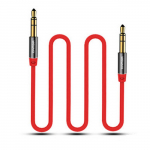 Remax L100 universaalne 3,5 mm Aux pistiku kaabel, 3,5 mm isane-isane, takistus keerdumisele, 1 m, punane