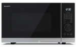 SHARP Microwaveahi YC-PG284AE-S, must, hbemetalli vlisilme, countertop, 28 L, 900 W