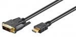 MicroConnect HDMI 19 - DVI-D 18+1 3m M-M Resolution : HDTV up to