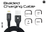 Quick QB-121 punostatud laadimis- ja andmekabel USB kuni Lightning 1,5 m