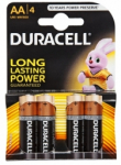 Duracell AA Alkaline bateriid 4pakk```