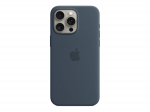 Apple iPhone 15 Pro Max Silicone Case with MagSafe, Storm Blue