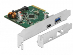 Delock PCIe x4/ 1xUSB Type-C (USB3.2 Gen2) + 1x USB Type-A (USB3.2 Gen2)