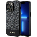 GUESS GUHMP14LHGCFSEK iPhone 14 Pro 6.1" tarna/must hardcase GCube Stripes MagSafe