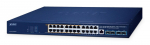 Planet IPv6/IPv4, 16-Port 10/100/1000T 95W 802.3bt PoE