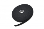 MicroConnect Velcro Tape 15mm, 10m, Black 15mm Width