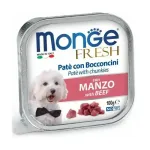 Monge Dog Fresh Pate ja Chunkies veiselihaga 100 g tisvrtuslik koeratoit veiselihaga, patga ja lihatkkidega