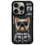 NIMMY case COOL AND CUTE 2.0 Koer iPhone'i 15 Pro Max musta vrvi