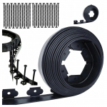 Extralink Mustmetsa nurmikulhe servakomplekt, aed 60x50mm 10m koos 30 musta ankurpeegliga