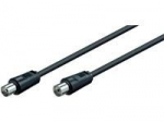 MicroConnect Coax M-F 5m Black 75 Ohm Double Shielded