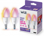 WiZ nutikas lamp, E14, RGBW - kik valged vrvid ja toonid, Wi-Fi, 470 lm, 2-pakk (929002448842)