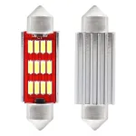Amio LED CANBUS 4014 12SMD Festoon C5W C10W C3W 41mm Valge 12V/24V