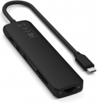 Satechi 7-in-1 USB-C Slim mitmepordiga adapter Ethernetiga, must (ST-P7SK)
