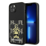 Karl Lagerfeld KLHCP13MCANCNK iPhone 13 / 14 / 15 6,1" kvakott tarny/must Karlimals Cardslot