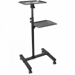 StarTech.com Mobiilne projektor ja arvuti pial/kaart - Rasktegeeriline kandevimega projektori pial (2 krvalt, 22lb/10kg igahele) - Krguse justeeritav rulluv rahvusvaheline esitluskaart vajalike kinnitusklaasiga
