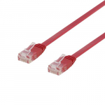 Deltaco TP-610R-FL vrgukaabel Punane 10 m Cat6 U/UTP (UTP)