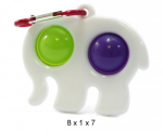 Mocco Bubble Pop It Antistress Sensory / Elephant / keychain / White