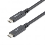 StarTech.com 6 ft (1.8 m) USB C to USB C kabel - 5A, 100W PD 3.0 - Tunnustatud ttab Chromebookiga - USB-IF Tunnustatud - M/M - USB 3.0 5Gbps - USB C laadimiskabel - USB Type C kabel
