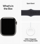 Apple Watch Series9 Cellular 41mm Graphite Stainless/Midnight Band S/M